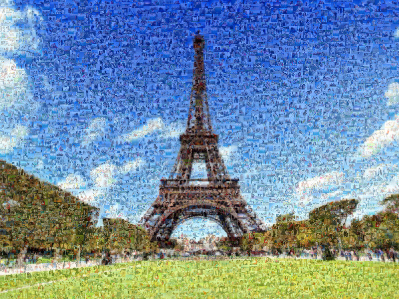Fotomosaik Eiffelturm